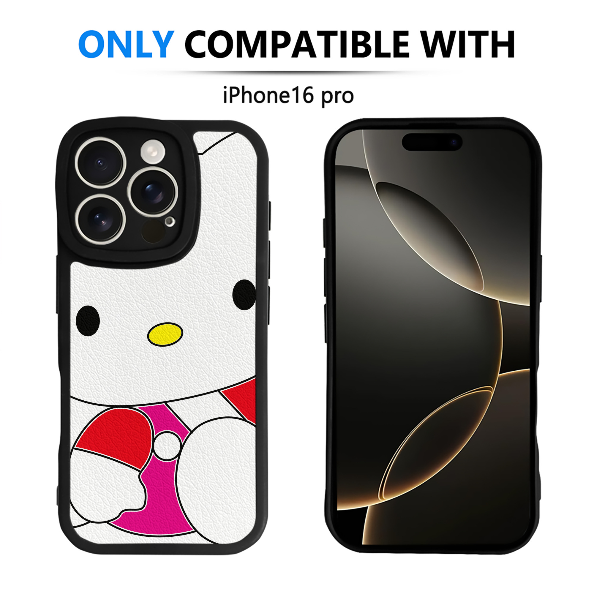 （画像用） Hello Kitty ハローキティ 【iPhone 16シリーズ対応】シリコンスマホケース（レザー調） 材質：シリコン